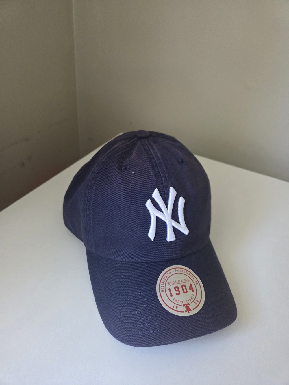 Mitchell & Ness Navy Baseball Cap with White NY Logo